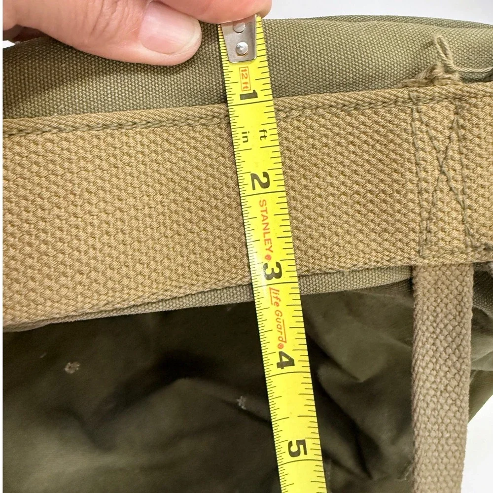 Vintage Military Surplus Canvas Field Backpack Olive Drab Rucksack Gorpcore Bag